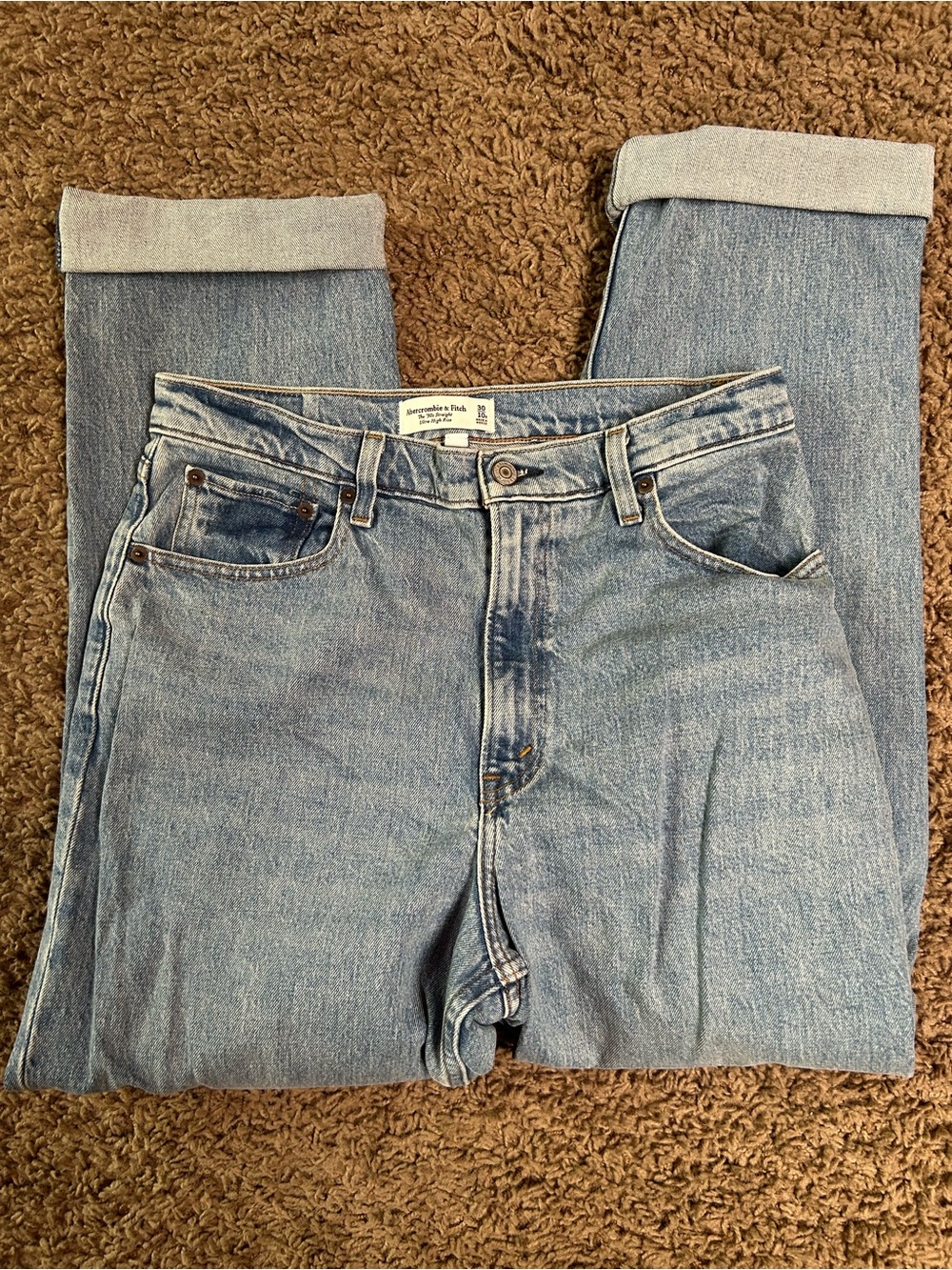 Abercrombie & Fitch Curve Love 90’s Straight High Rise Jean